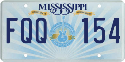 MS license plate FQQ154