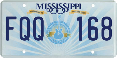 MS license plate FQQ168