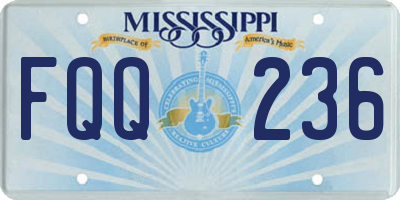MS license plate FQQ236