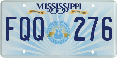 MS license plate FQQ276