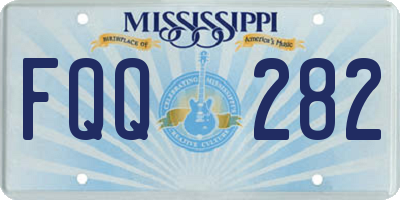 MS license plate FQQ282