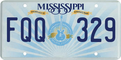 MS license plate FQQ329