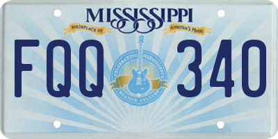 MS license plate FQQ340