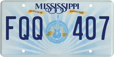 MS license plate FQQ407