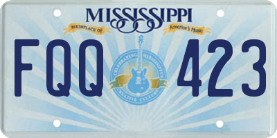 MS license plate FQQ423