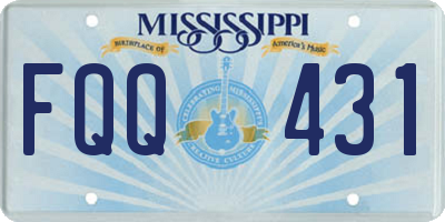 MS license plate FQQ431
