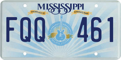 MS license plate FQQ461