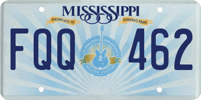 MS license plate FQQ462
