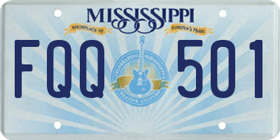 MS license plate FQQ501