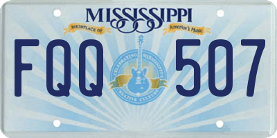 MS license plate FQQ507