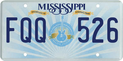 MS license plate FQQ526