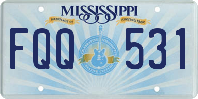 MS license plate FQQ531