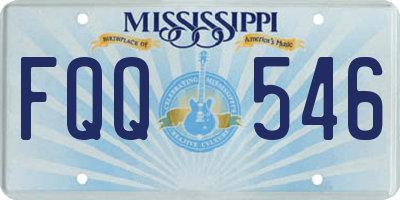 MS license plate FQQ546