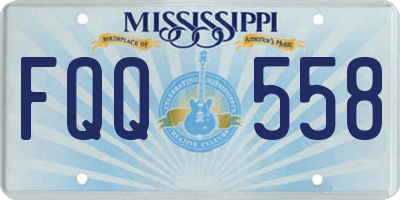 MS license plate FQQ558