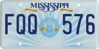 MS license plate FQQ576