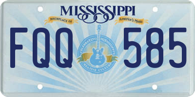 MS license plate FQQ585