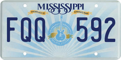 MS license plate FQQ592