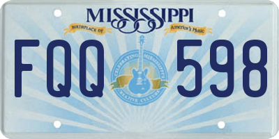 MS license plate FQQ598