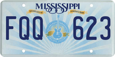 MS license plate FQQ623