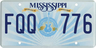 MS license plate FQQ776