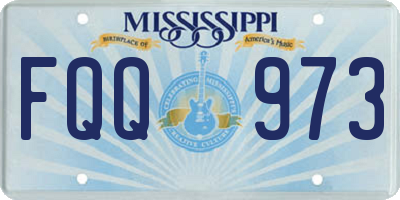 MS license plate FQQ973