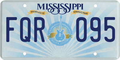 MS license plate FQR095