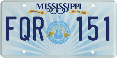 MS license plate FQR151
