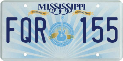 MS license plate FQR155