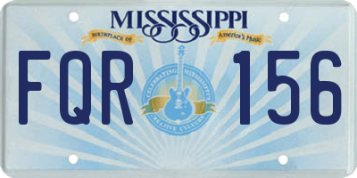 MS license plate FQR156