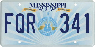 MS license plate FQR341