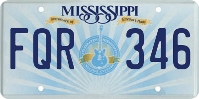 MS license plate FQR346