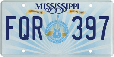 MS license plate FQR397