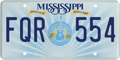 MS license plate FQR554