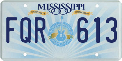MS license plate FQR613