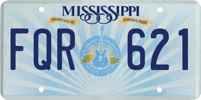 MS license plate FQR621