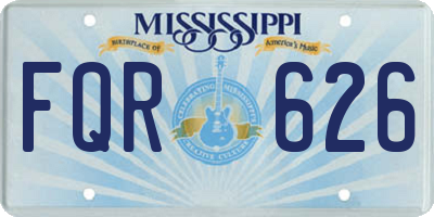 MS license plate FQR626