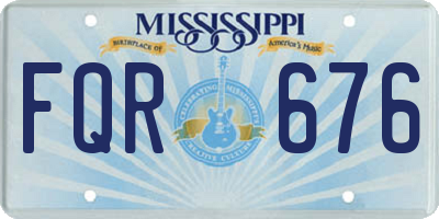 MS license plate FQR676