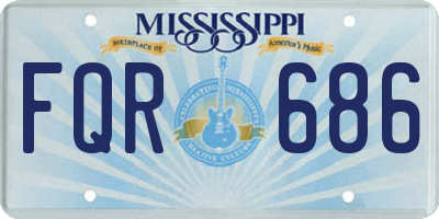 MS license plate FQR686