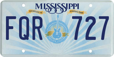 MS license plate FQR727