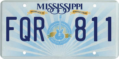 MS license plate FQR811