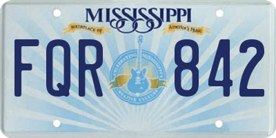 MS license plate FQR842
