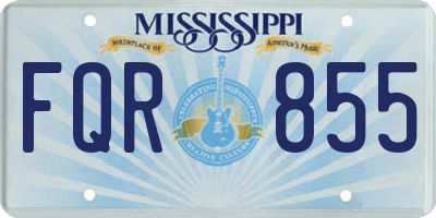 MS license plate FQR855