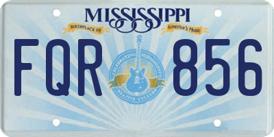 MS license plate FQR856