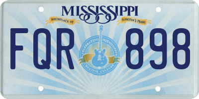 MS license plate FQR898