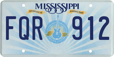 MS license plate FQR912
