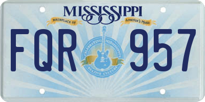 MS license plate FQR957