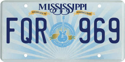 MS license plate FQR969