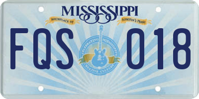 MS license plate FQS018