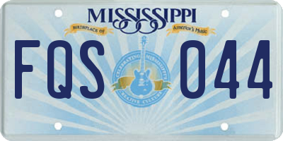 MS license plate FQS044