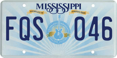 MS license plate FQS046